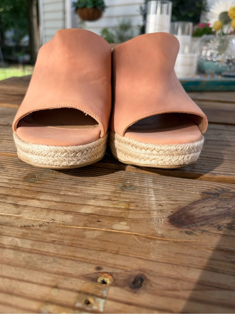 Dolce Vita Coral Suede Espadrille Wedge Mules
